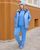 Жіночий костюм із жилетом блакитного кольору р.50/52 446070 446070 фото