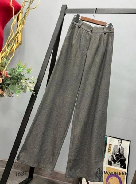 Женские брюки палаццо цвет серый р.48 448918 448918 фото