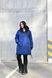 Женская куртка-пальто из плащевки цвет синий р.48/50 445906 445906 фото 2