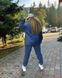 Жіночий теплий спортивний костюм колір джинс р.48/50 440051 440051 фото 3