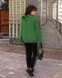 Жіночий спортивний костюм колір зелений-чорний р.48/50 439178 439178 фото 4