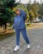 Жіночий теплий спортивний костюм колір джинс р.48/50 440051 440051 фото 1