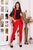 Жіночий костюм двійка брюки з жилетом червоного кольору р.42/44 374502 374502 фото