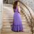 Женское платье макси из софта цвет сиреневый р.48/50 433598 433598 фото