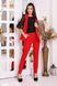 Жіночий костюм двійка брюки з жилетом червоного кольору р.42/44 374502 374502 фото 1