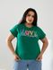 Жіноча футболка LOVE колір зелений р.42/46 432433 432433 фото 1