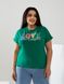 Женская футболка LOVE цвет зеленый р.42/46 432433 432433 фото 2