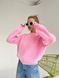 Женский шерстяной свитер розового цвета р.42/46 405996 405996 фото 1