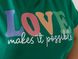 Женская футболка LOVE цвет зеленый р.42/46 432433 432433 фото 4