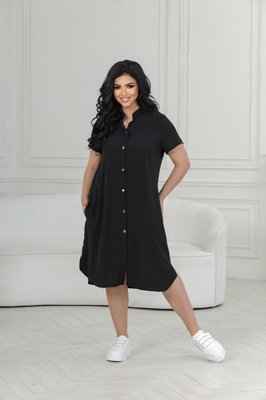 Жіноча сукня-сорочка колір чорний 436404 436404 фото