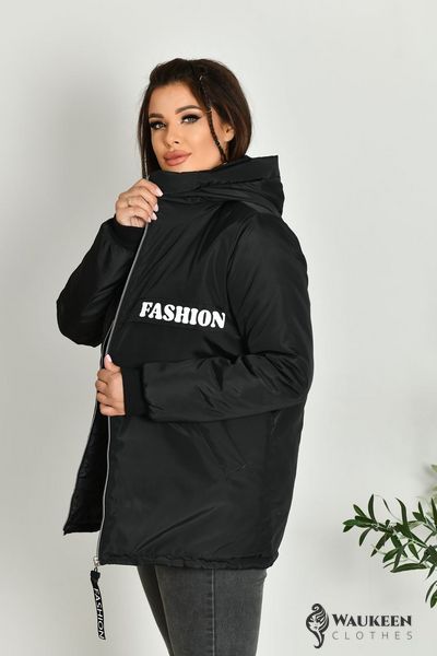 Женская короткая куртка цвет черный р.48/50 449630 449630 фото