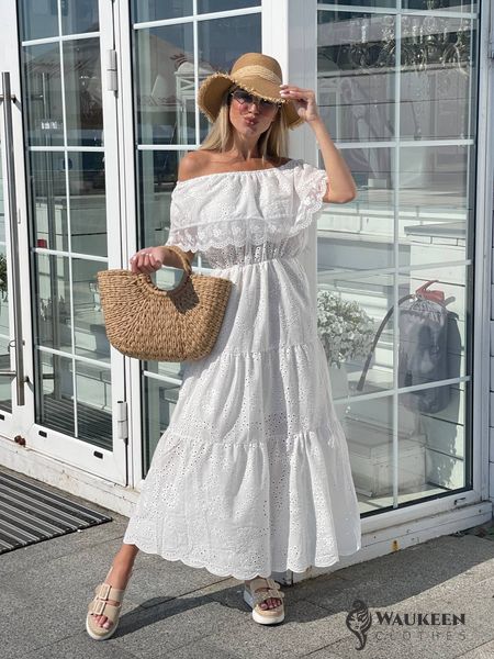 Жіноче плаття Izabela довге біле розмір 291434 291434 фото