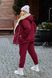 Жіночий теплий костюм на флісі бордового кольору 384667 384678 фото 3