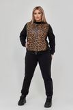 Жіночий костюм прогулянковий колір чорний принт леопард р.48/50 448855 448855 фото