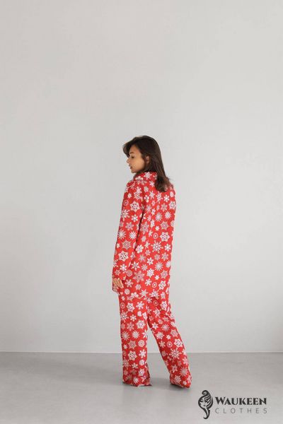 Жіночий піжамний костюм трійка колір червоний р.L 449779 449779 фото