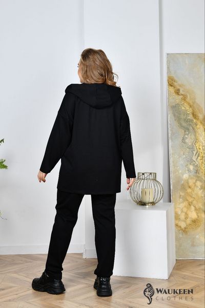 Жіночий прогулянковий костюм колір чорний р.52 449406 449406 фото