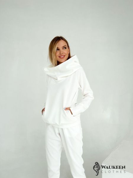 Жіночий спортивний костюм білого кольору р.40/42 372816 372816 фото