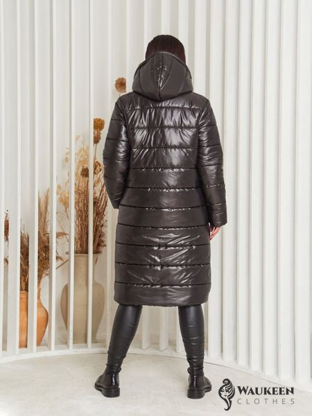 Жіноче зимове пальто чорного кольору розмір р. 50/52 323433 323433 фото