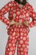 Жіночий піжамний костюм трійка колір червоний р.L 449779 449779 фото 4