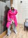 Жіноче стьобане тепле пальто рожевого кольору р.42/46 448090 448090 фото 5