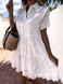 Женское платье белого цвета из прошвы на пуговицах размер 46/50 305856 305856 фото 2