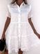 Жіноча сукня білого кольору з прошви на гудзиках розмір 46/50 305856 305856 фото 4