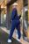 Жіночий спортивний костюм синього кольору р.50/52 396750 396753 фото