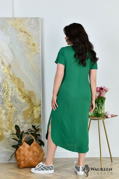 Жіноча спортивна сукня із жатки колір зелений р.48/50 455551 455551 фото