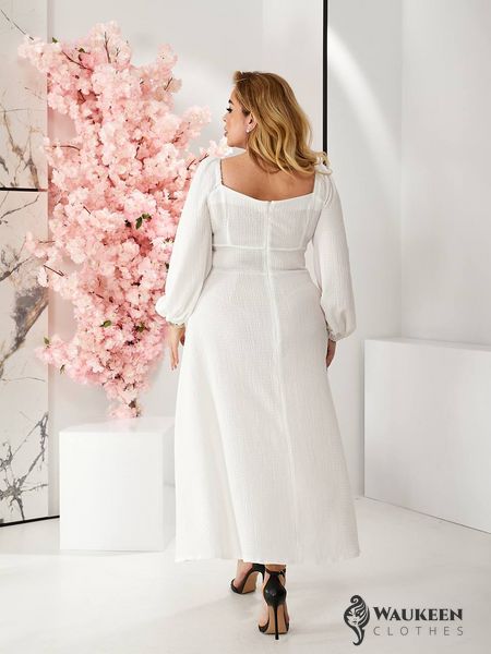 Жіноча вільна сукня колір білий р.48/50 455113 455113 фото