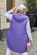 Женская жилетка двухсторонняя цвет фиолет-синий р.62/64 440797 440797 фото 6
