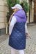 Женская жилетка двухсторонняя цвет фиолет-синий р.62/64 440797 440797 фото 4
