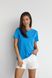 Жіноча базова футболка колір блакитний р.2XL 449911 449911 фото 2