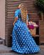 Женское платье миди из шелка цвет синий р.50/52 456354 456354 фото 3