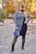 Жіноча сукня приталеного силуету синього кольору 384645 384653 фото
