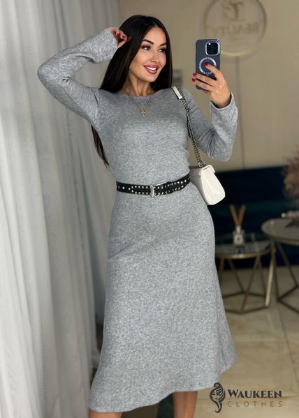 Жіноча сукня із ангори колір сірий р.50/52 447940 447940 фото