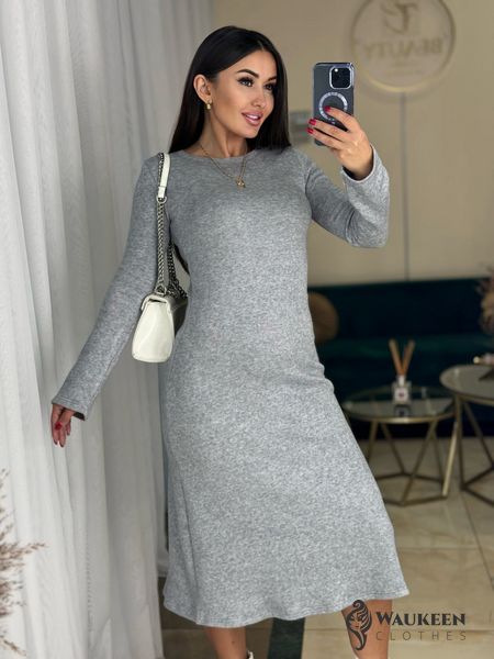 Жіноча сукня із ангори колір сірий р.50/52 447940 447940 фото