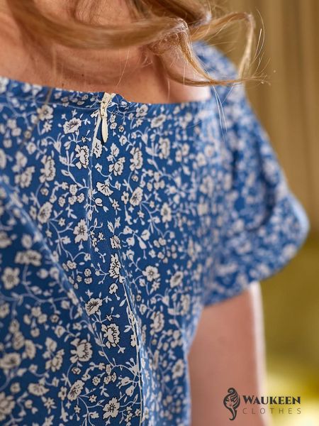 Жіноча вільна сукня із софту колір синій р.50/52 450567 450567 фото
