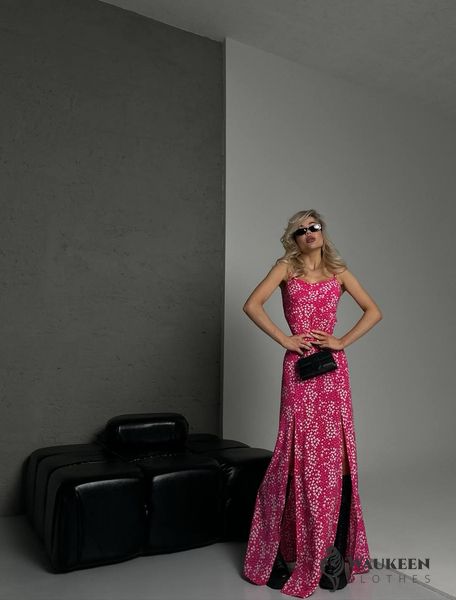 Женское макси платье из софта цвет розовый р.42/44 453159 453159 фото
