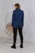Женский классический пиджак с отложным воротником из крепкостюмки синего цвета р.46 357962 357962 фото 2