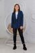 Женский классический пиджак с отложным воротником из крепкостюмки синего цвета р.46 357962 357962 фото 1