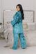 Женская пижама-тройка цвет бирюзовый р.50/52 447655 447655 фото 2
