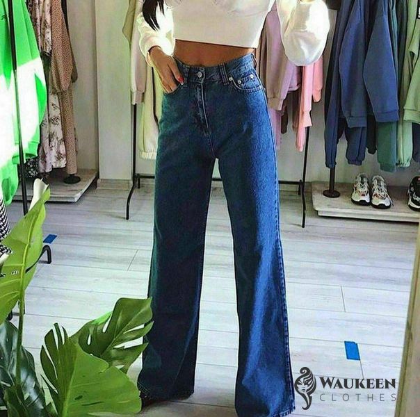Женские джинсы палаццо цвет синий р.25 448907 448907 фото