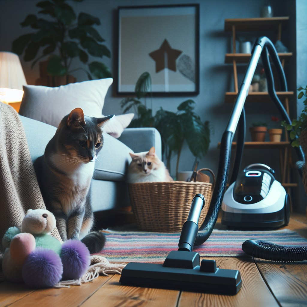 Что делать если кошка боится пылесоса