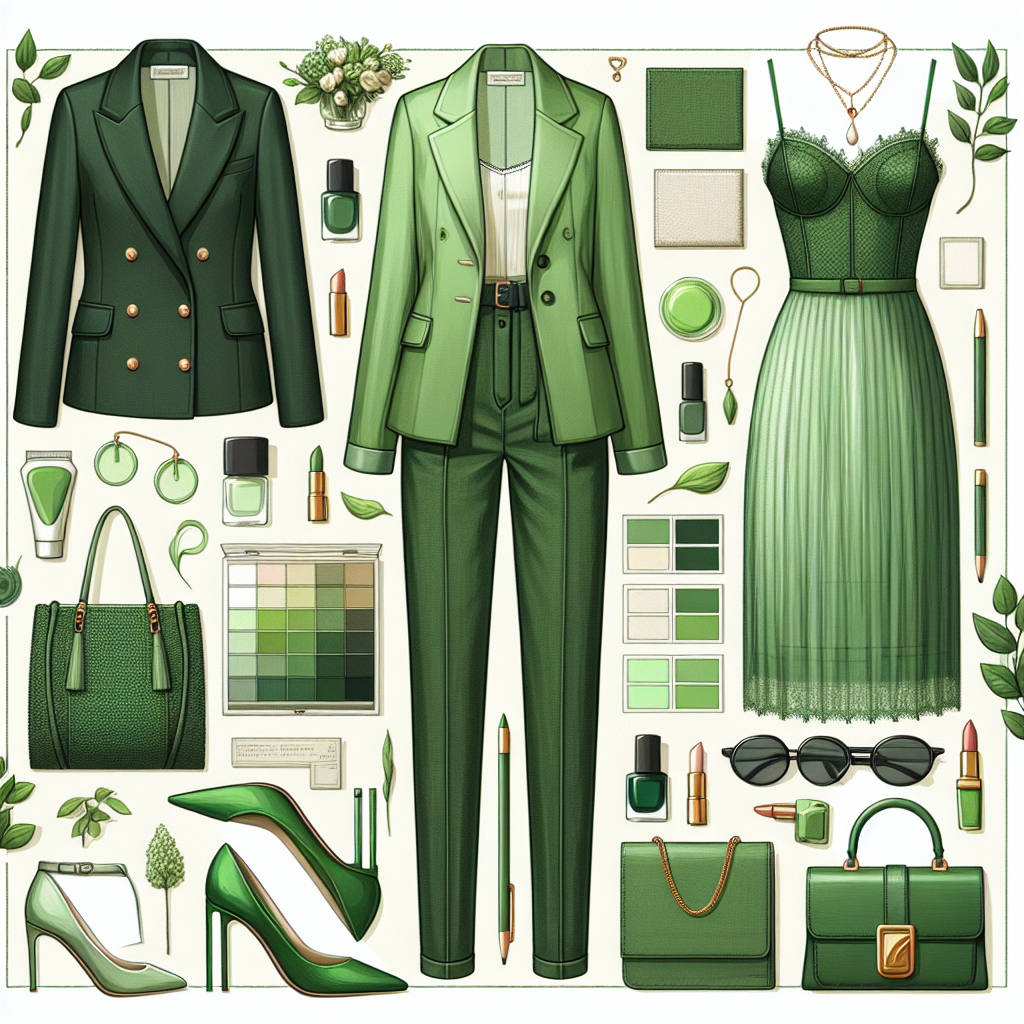 Поєднання зеленого кольору в одязі