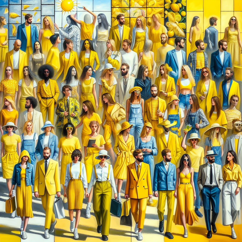 Поєднання жовтого кольору в одязі