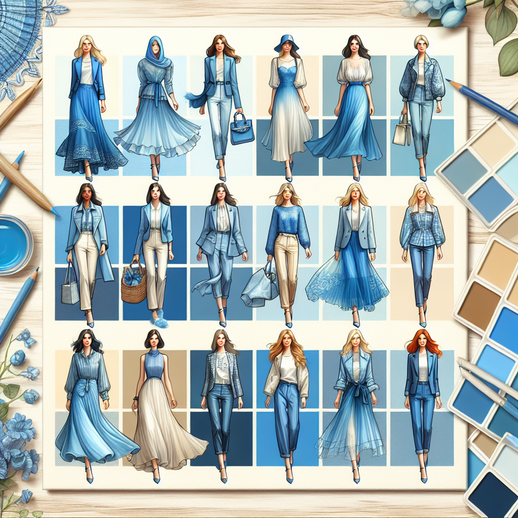 Поєднання синього кольору в одязі